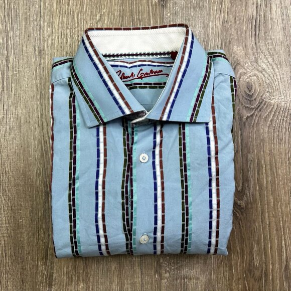 Robert Graham Button Up Shirt Knowledge Wisdom Truth Striped Men’s Size M Medium - Picture 1 of 11